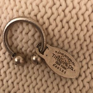 Tiffany keychain sterling silver